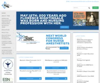 Ifna.site(The International Federation of Nurse Anesthetists) Screenshot
