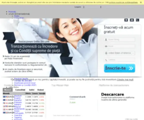 Iforex.ro(IFOREX-Tranzactii Forex, Tranzactii valutare, Tranzactii online, Platforma de tranzactionare, Tranzactii valutare online) Screenshot