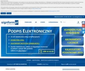 Iform.pl(Formularze, Jednolite Pliki Kontrolne, Podpis elektroniczny, e-sprawozdania) Screenshot