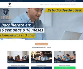 Ifpa.mx(Bachillerato, Inglés y Licenciaturas) Screenshot