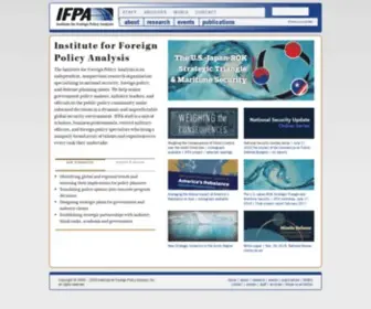 Ifpa.org(Institute for Foreign Policy Analysis) Screenshot