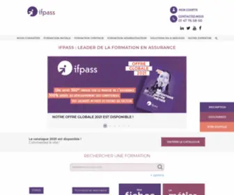 Ifpass.fr(Institut de Formation de la Profession de l'Assurance) Screenshot
