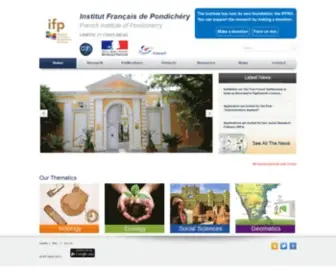 Ifpindia.org(French Institute of Pondicherry) Screenshot
