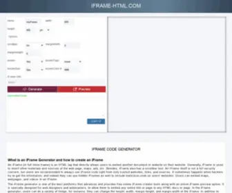 Iframe-HTML.com(IFrame Generator) Screenshot