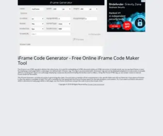 Iframecodegenerator.com(IFrame Code Generator) Screenshot