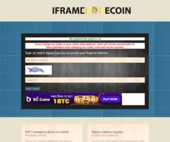 Iframedogecoin.com(Iframe DogeCoin) Screenshot