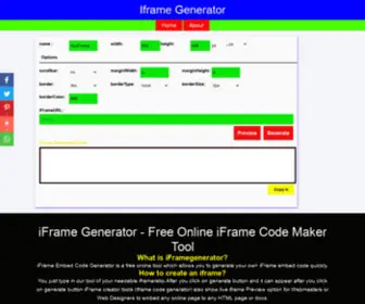 Iframegeneratorfree.com(Iframe Generator) Screenshot