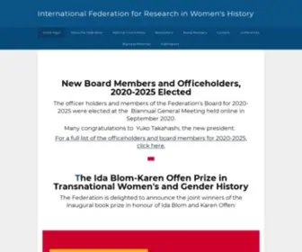 IFRWH.com(The International Federation for Women's History) Screenshot