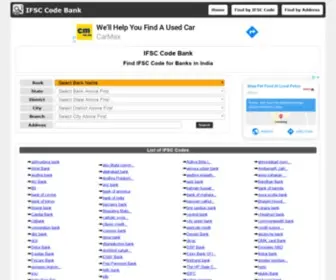 Ifsccodebank.com(Find IFSC Code for Banks in India) Screenshot