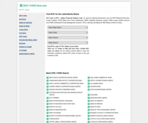 Ifsccodenew.com(Bank IFSC CODE Finder) Screenshot