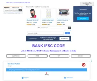 Ifsccodeofbank.in(MICR Code) Screenshot