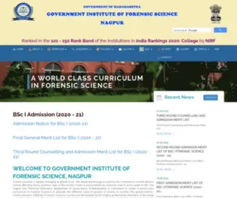 Ifscnagpur.in(Institute of forensic science) Screenshot