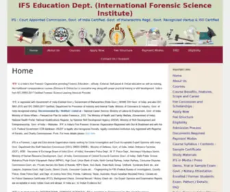 IFS.edu.in(Forensic Science Courses) Screenshot