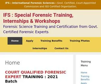 Ifsindia.net(Forensic Science Training and Certification from Govt) Screenshot