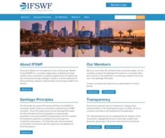 IFSWF.org(International Forum of Sovereign Wealth Funds) Screenshot