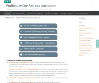 Iftaboss.com(The easiest and best way to calculate truck and fleet IFTA fuel tax online for free) Screenshot