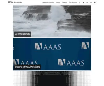 Ifweassume.com(If We Assume // A website about data) Screenshot