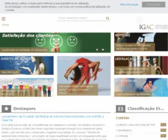 Igac.pt(Inspecção Geral das Actividades Culturais) Screenshot