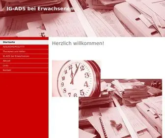 Igads.ch(Hilfe und Unterstützung für Erwachsene mit Aufmerksamkeits) Screenshot