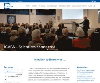 Igafa.de(Forschungsnetzwerk des Technologieparks Adlershof) Screenshot