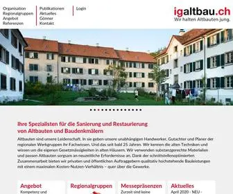 Igaltbau.ch(Ihre Spezialisten für die Sanierung und Restaurierung von Altbauten und Baudenkmälern) Screenshot