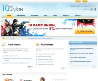 Igameunion.com(Game Ad Network) Screenshot