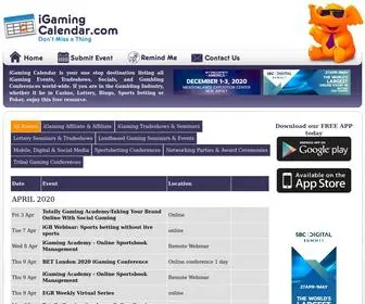 Igamingcalendar.com Screenshot