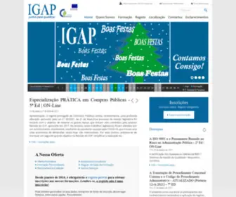 Igap.pt(Instituto de Gestão e Administração Pública) Screenshot