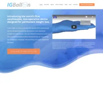 Igballoon.com(World's First Swallowable Stomach Balloon Designed to be Permanent) Screenshot