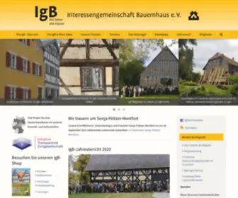 Igbauernhaus.de(Interessengemeinschaft Bauernhaus) Screenshot