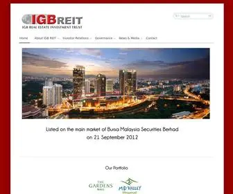Igbreit.com(IGB REIT) Screenshot