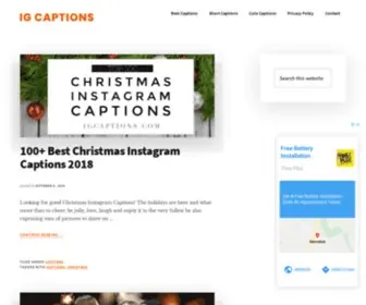 Igcaptions.com(45,000 Instagram Captions for Your Pictures) Screenshot