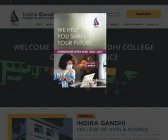 Igcas.org(Indira Gandhi College of Arts & Science) Screenshot