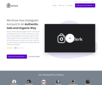 Igclerk.com(The Best Instagram Growth Service) Screenshot