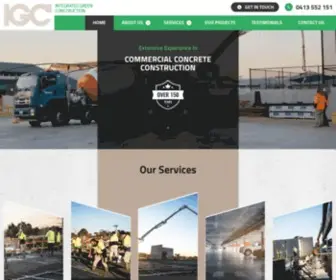 Igconstruction.com.au(Concrete Contractors Melbourne) Screenshot