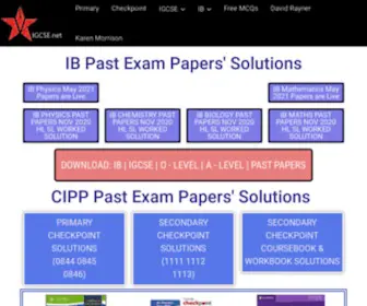 Igcse.net(IGCSE ib PAST papers download Mathematics Solutions) Screenshot