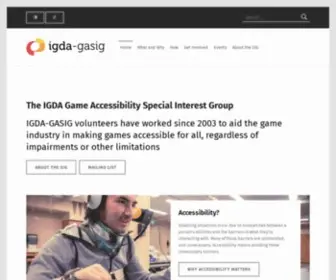 Igda-Gasig.org(IGDA Game Accessibility SIG) Screenshot