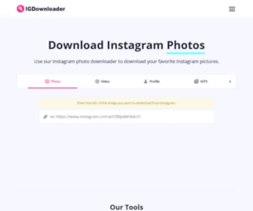 Igdownloader.com(Download Instagram Videos) Screenshot