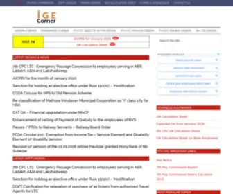 Igecorner.com(Central Government Employees News) Screenshot