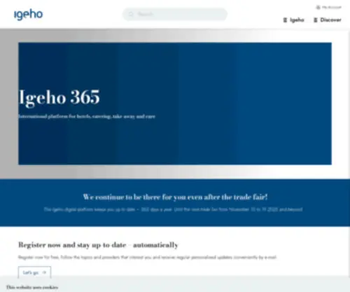 Igeho.ch(Igeho 365: Alles für erfolgreiche Gastgebende) Screenshot