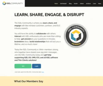 Igelcommunity.com(The IGEL Community) Screenshot