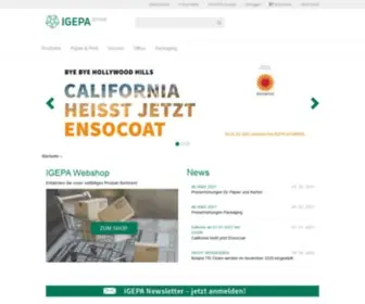Igepa.de(Igepa shop: produkte & dienstleistungen für ihr unternehmen) Screenshot