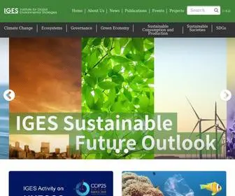 Iges.or.jp(The Institute for Global Environmental Strategies (IGES)) Screenshot