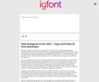 Igfont.com(New Instagram FontsCopy and paste IG font generator) Screenshot