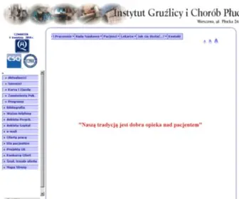 Igichp.edu.pl(Instytut Gruźlicy i Chorób Płuc) Screenshot