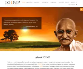 Iginp.com(The International Gandhian Institute of Nonviolence) Screenshot