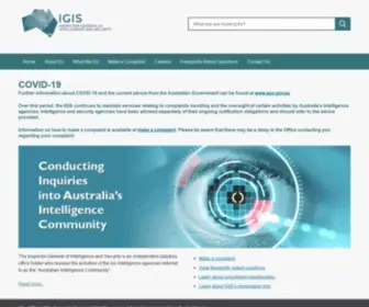 Igis.gov.au(Inspector General of Intelligence and Security) Screenshot