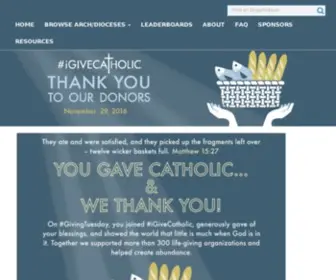 Igivecatholic.org(This Day of Giving) Screenshot