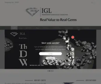 Iglcert.gr(Independent Gemological Laboratory) Screenshot