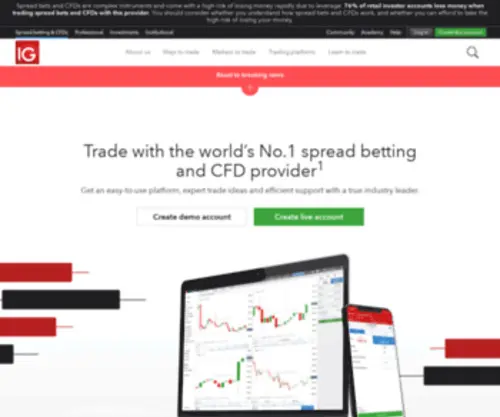 Igmarkets.org(IG in the UK) Screenshot